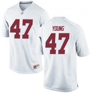 Men's Alabama Crimson Tide #9 Byron Young White Replica NCAA College Football Jersey 2403OTND7